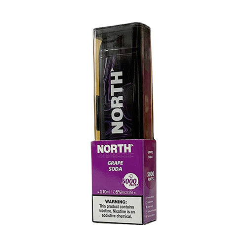 North Disposable | 5000 Puffs | 10mL | 50mg | MOQ 10 | Grape Soda with Packaging