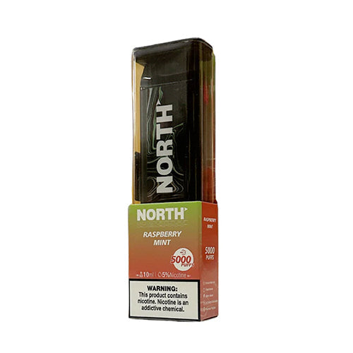 North Disposable | 5000 Puffs | 10mL | 50mg | MOQ 10 | Raspberry Mint with Packaging
