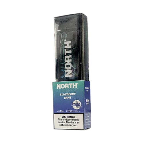North Disposable | 5000 Puffs | 10mL | 50mg | MOQ 10 | Blueberry 
Mint with Packaging