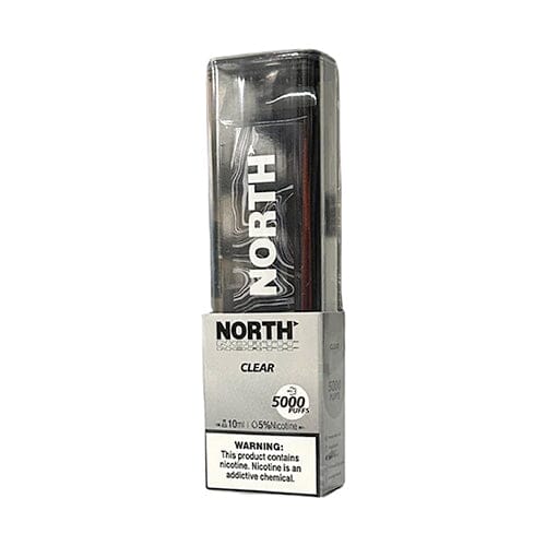 North Disposable | 5000 Puffs | 10mL | 50mg | MOQ 10 | Clear with Packaging