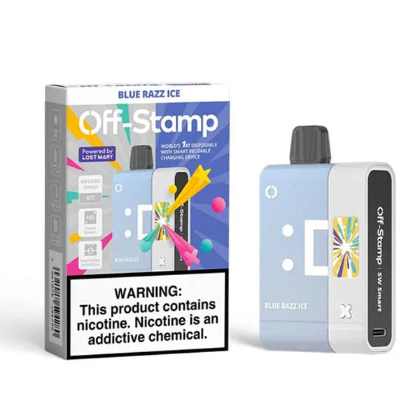 Off Stamp SW16000 Disposable | 16000 Puffs | 17mL | 50mg | (Disposable + Power Dock) | MOQ 5 | Blue Razz Ice with Packaging