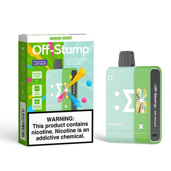 Off Stamp SW16000 Disposable | 16000 Puffs | 17mL | 50mg | (Disposable + Power Dock) | MOQ 5 | Miami Mint with Packaging