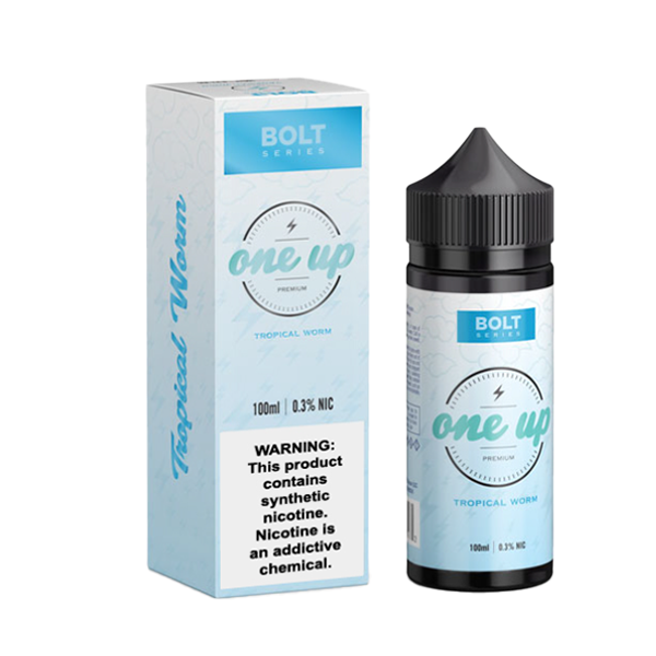 One Up TFN E-Liquid | 100mL | Freebase | Bolt Series | Tropical Worm With Packaging