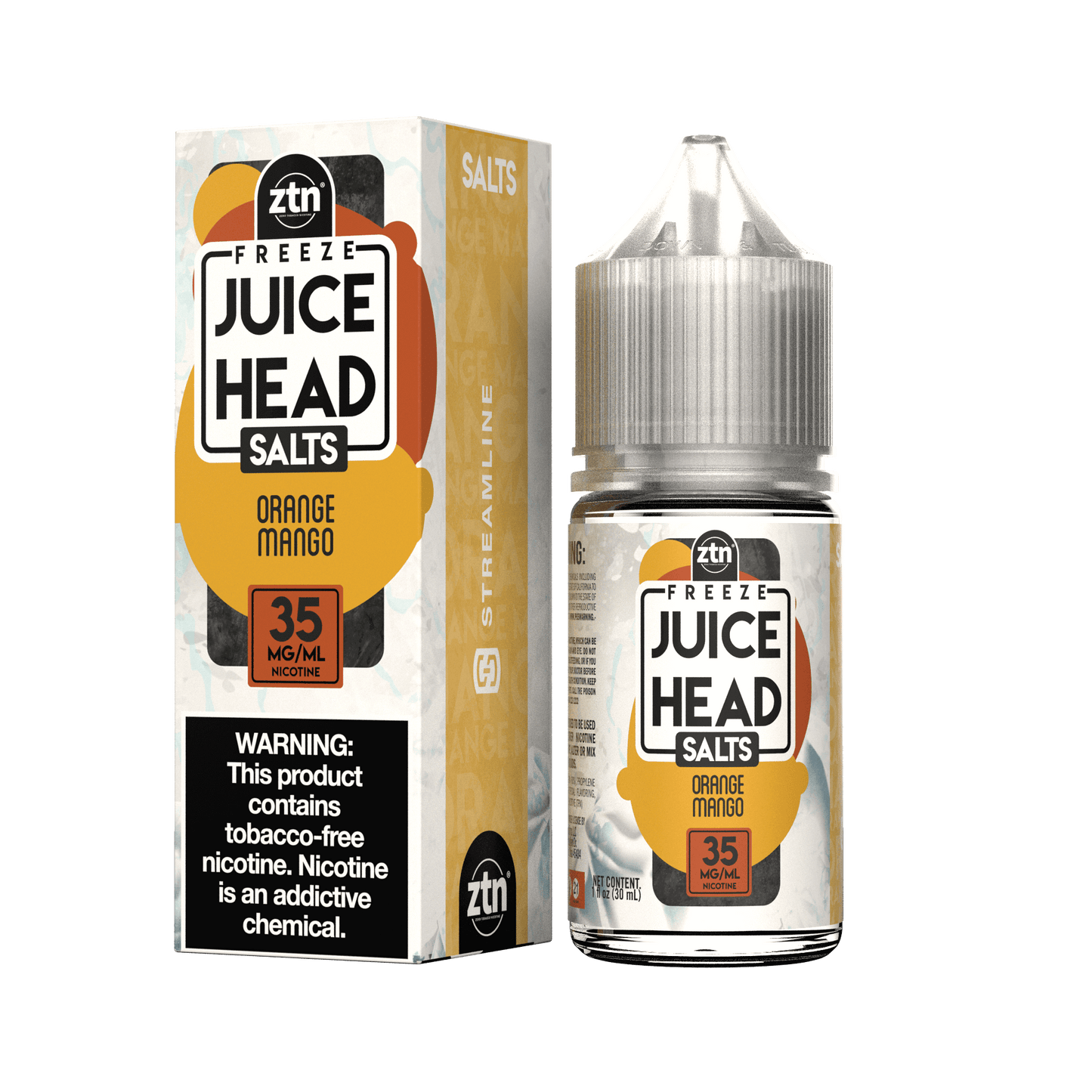 Juice Head Salt Series E-Liquid | 30mL | 35mg | Salt Nic | Orange Mango Freeze  with packaging