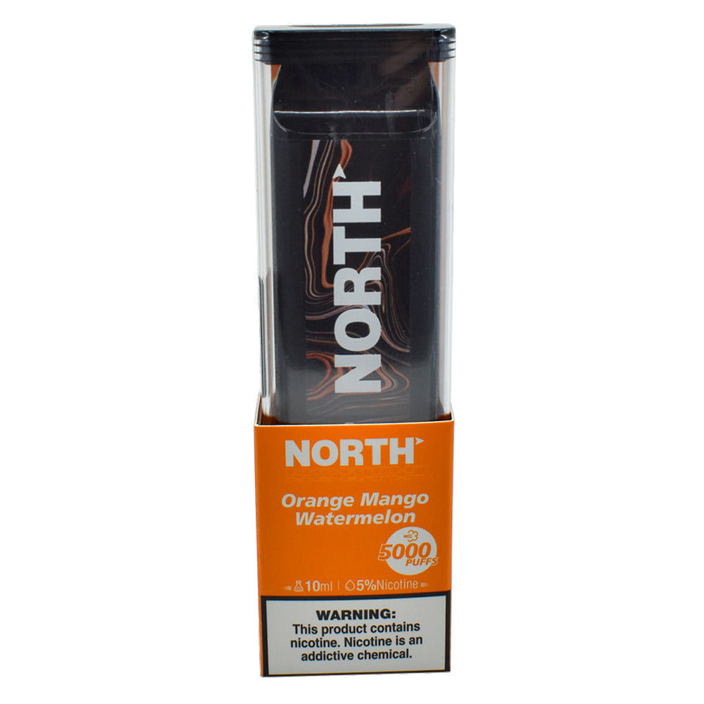 North Disposable | 5000 Puffs | 10mL | 50mg | MOQ 10 | Orange Mango Watermelon with Packaging
