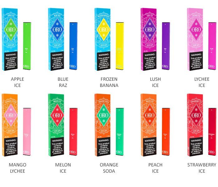 Oro Disposable 300 Puff 1.3mL 50mg | MOQ 10pc | Group Photo with Packaging