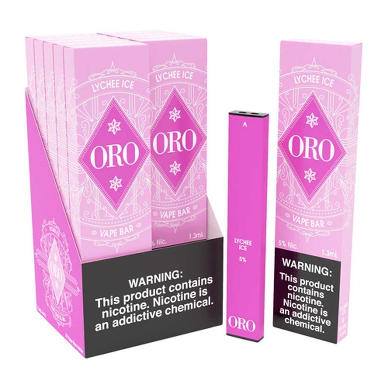 Oro Disposable 300 Puff 1.3mL 50mg | MOQ 10pc | Lychee Ice with Packaging