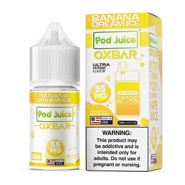 Banana Dream Ice by Oxbar 30mL Pod Juice Edition (Salt Nic) | 55Mg with packaging