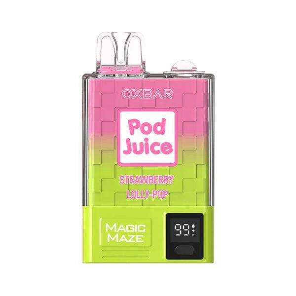 Oxbar Magic Maze Pro Disposable | 10000 puffs | 18mL | 50mg | MOQ 10pc | Strawberry Lolly pop