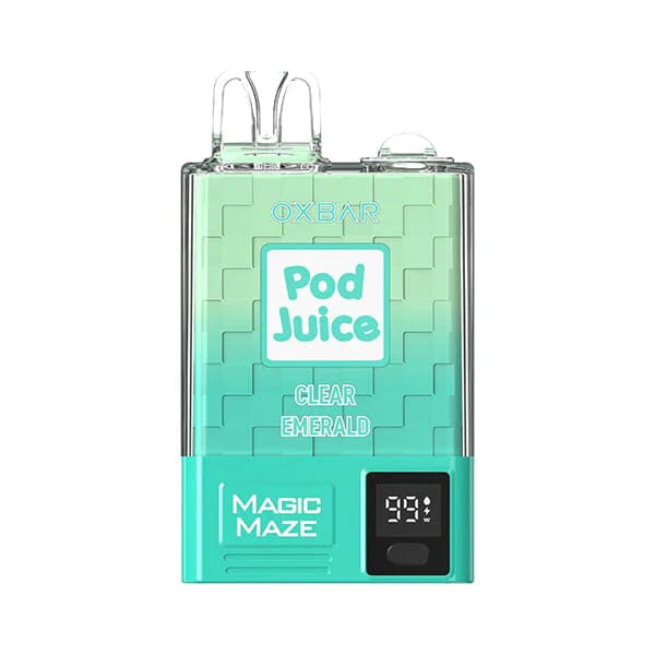 Oxbar Magic Maze Pro Disposable | 10000 puffs | 18mL | 50mg | MOQ 10pc | Clear Emerald
