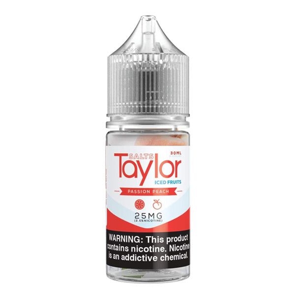 Taylor Salt Series E-Liquid | 30mL | 25mg | Salt Nic | Passion Peach Iced