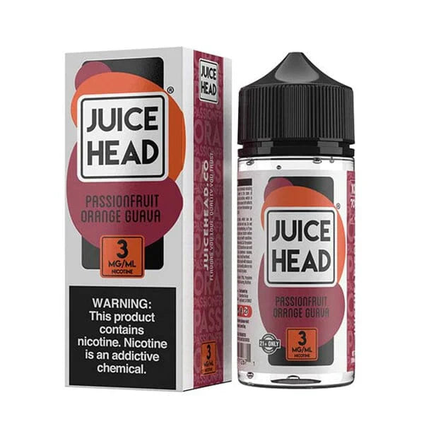 Juice Head Series E-Liquid | 100mL | 3mg | (Freebase) | Passionfruit Orange Guava with Packaging