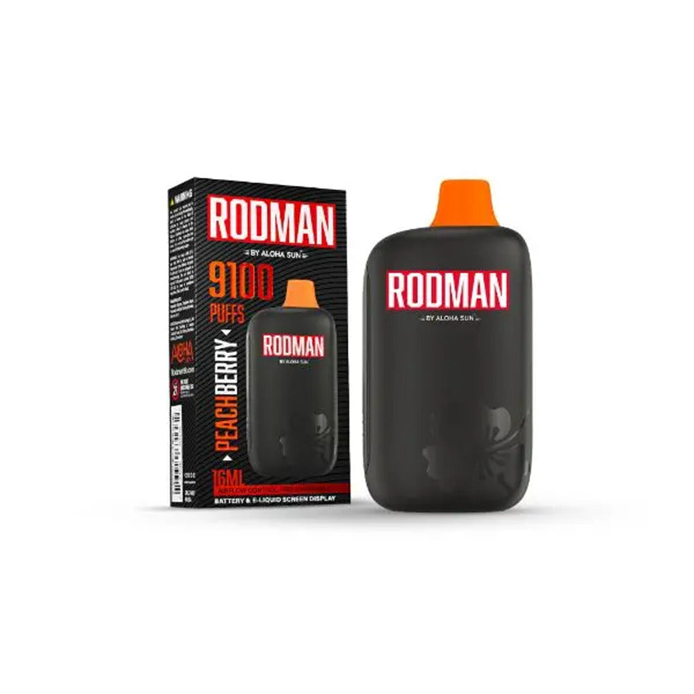 Aloha Sun Rodman Disposable | 9100 Puffs | 16mL | 50mg | MOQ 10 | Peach Berry with Packaging