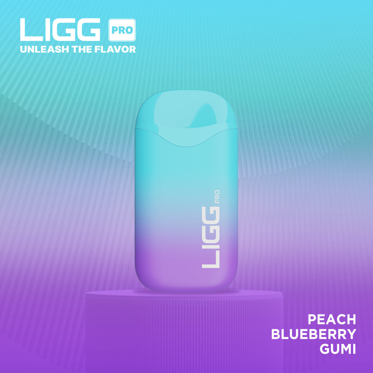 Ligg Pro Disposable | 5500 Puffs | 14mL  | 50mg | MOQ 10 | Peach Blueberry Gumi