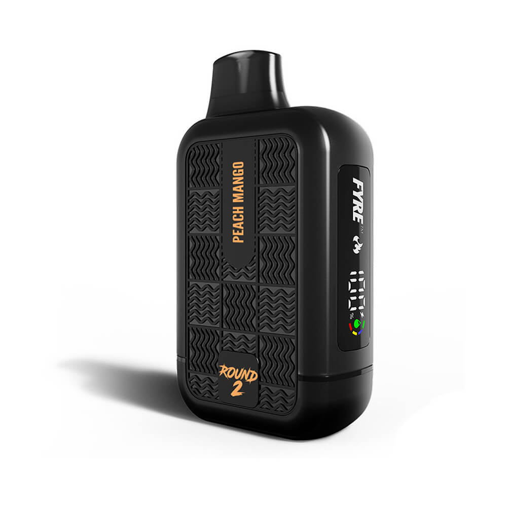 Tyson 2.0 ROUND-2 Heavy Weight Disposable | 7500 Puff | 16mL | 50mg | MOQ 10 | Peach Mango