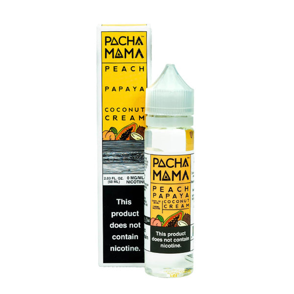 Pachamama TFN Series E-Liquid | 60mL | 3mg | Freebase | Peach Papaya Coconut Cream with packaging