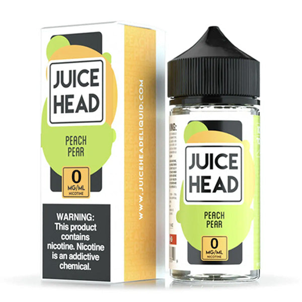 Juice Head Series E-Liquid | 100mL | 0mg | (Freebase) | Peach Pear with Packaging