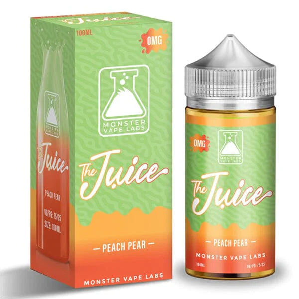 Jam Monster Juice Series E-Liquid | 100mL | 0mg | (Freebase) | Peach Pear with Packaging