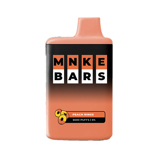 MNKE Bars Disposable | 6500 Puffs | 16mL | 50mg | MOQ 5 | Peach Rings