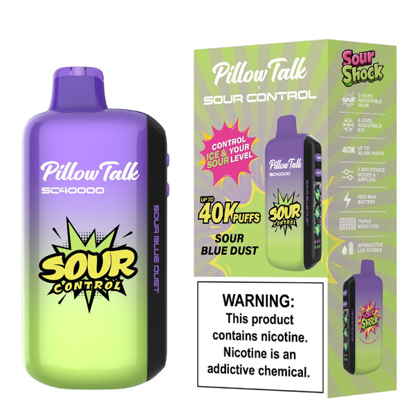 Pillow Talk SC40000 (Dispo) (40000Puff)(20mL) • MOQ 5 | Sour Blue Dust with packaging