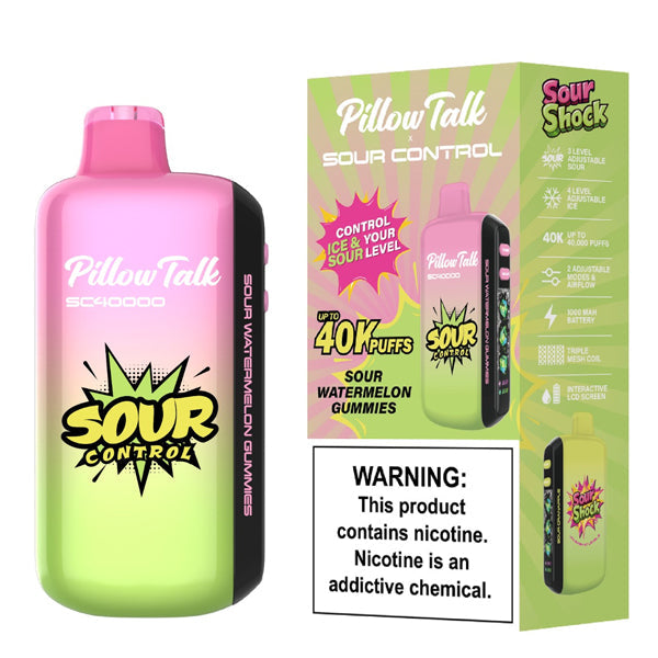 Pillow Talk SC40000 (Dispo) (40000Puff)(20mL) • MOQ 5 | Sour Watermelon Gummies with packaging