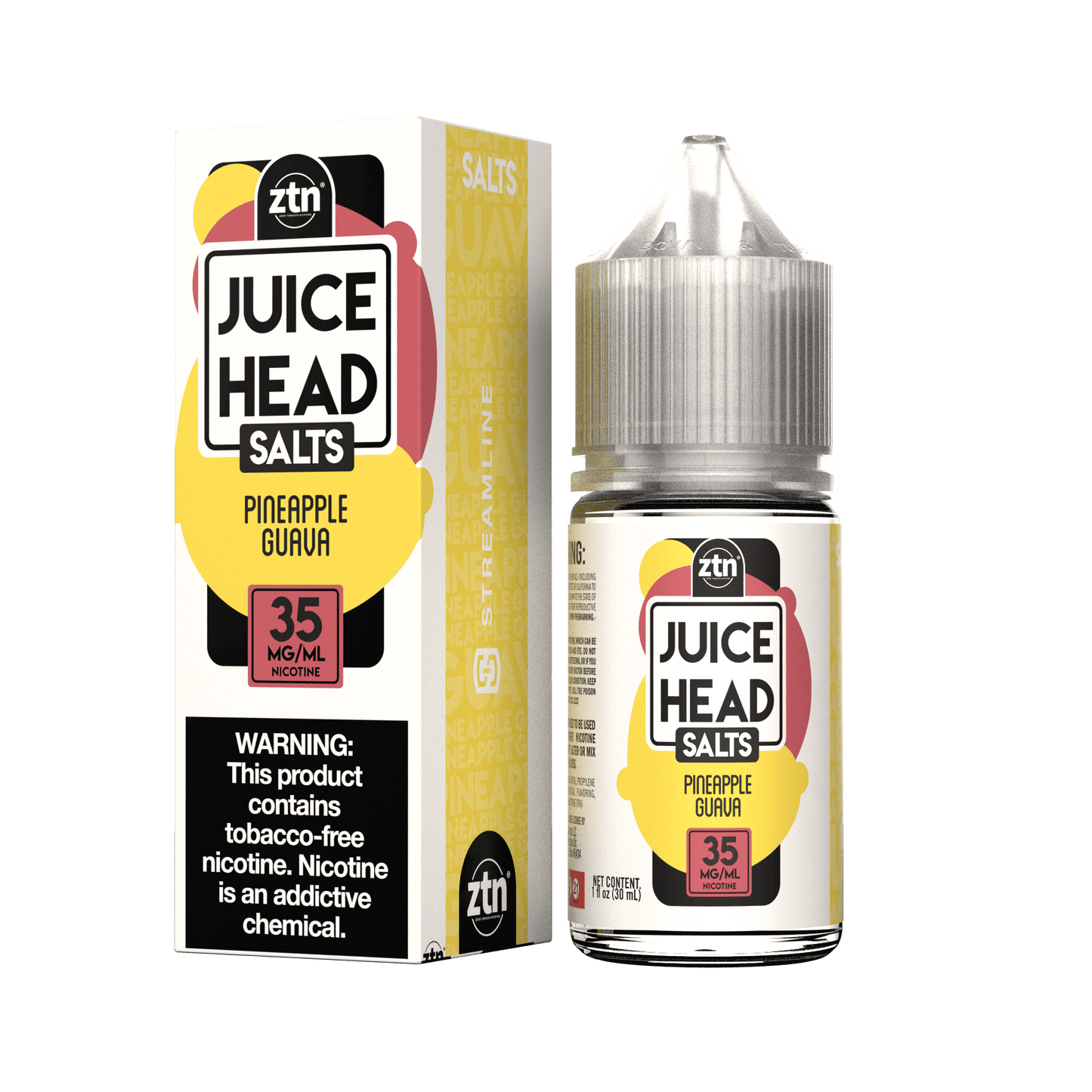 Juice Head Salt Series E-Liquid | 30mL | 35mg | Salt Nic | Pineapple Guava with packaging