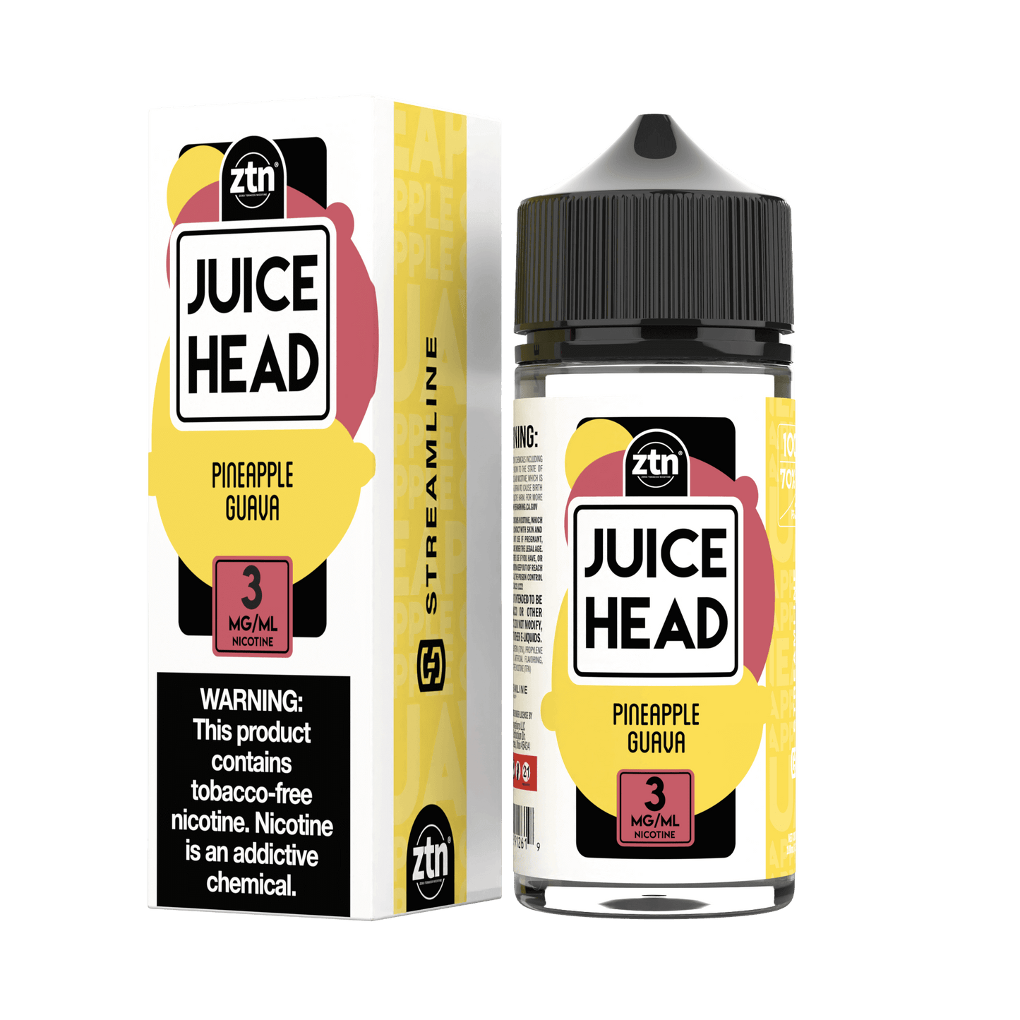 Juice Head Series E-Liquid | 100mL | 3mg | (Freebase) | Pineapple Guava with Packaging