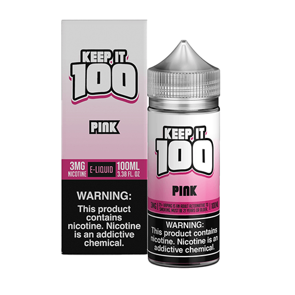 Keep It 100 TFN Series E-Liquid 0mg | 100mL (Freebase) | Pink with Packaging
