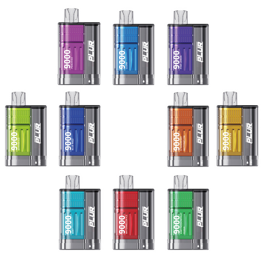 Plur Disposable | 9000 Puffs | 18mL | 50Mg | MOQ 5 | Group Photo