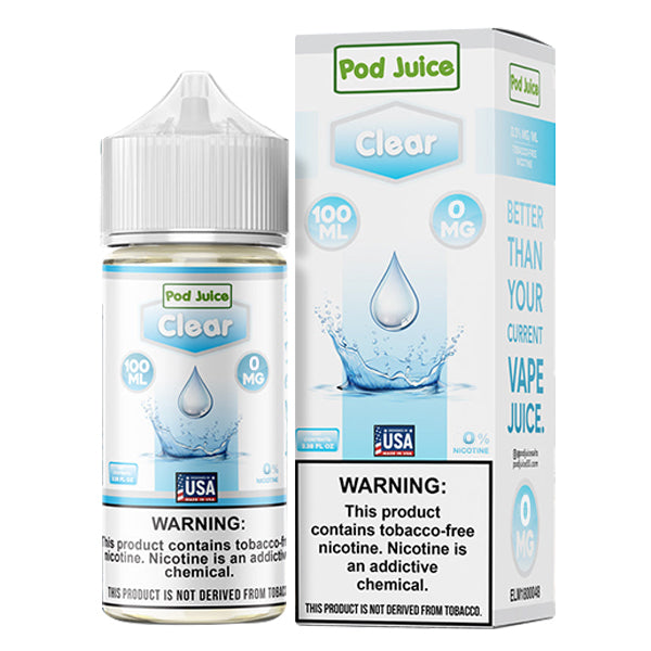 Pod Juice Series E-Liquid | 100mL | 0mg | (Freebase) | Clear with Packaging