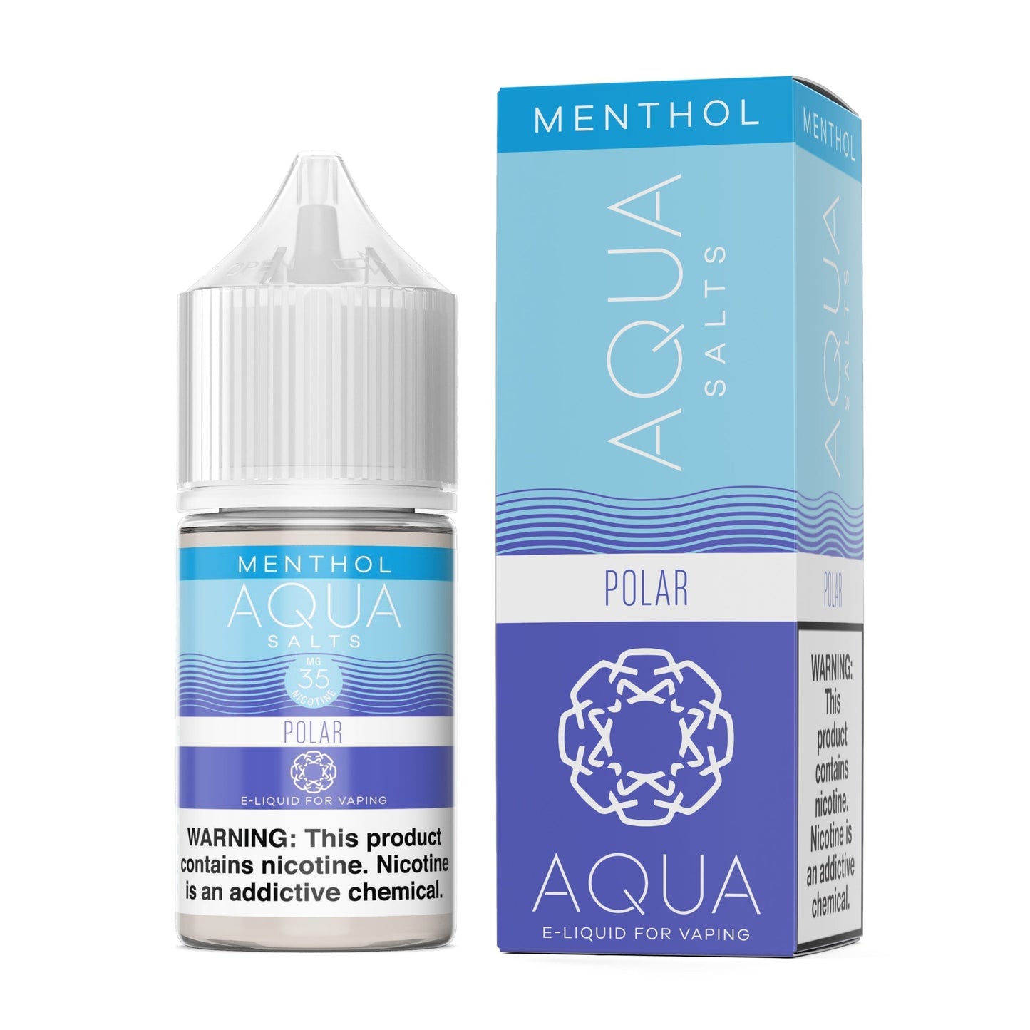 Aqua Salt Series E-Liquid | 30mL | (Salt Nic) | Polar Menthol with packaging