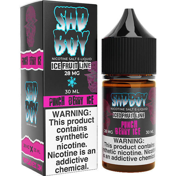 Sadboy Salt Series E-Liquid | 30mL (Salt Nic) | 28mg | Punch Berry Ice with packaging