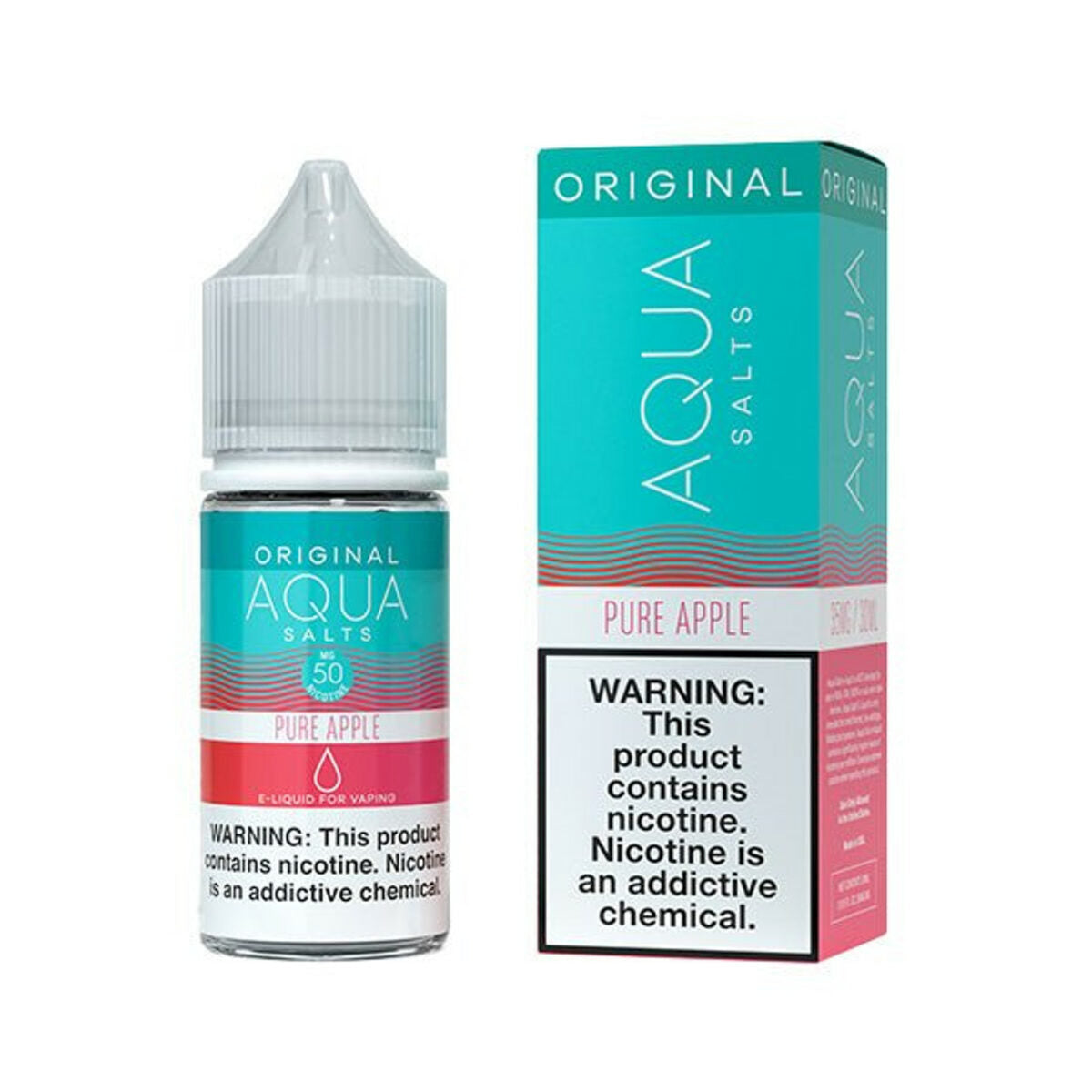 Aqua Salt Series E-Liquid | 30mL | (Salt Nic) | Pure Apple with packaging