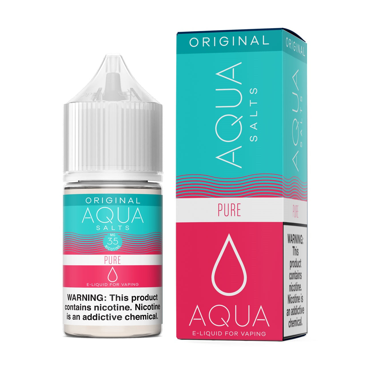 Aqua Salt Series E-Liquid | 30mL | (Salt Nic) | Pure with packaging