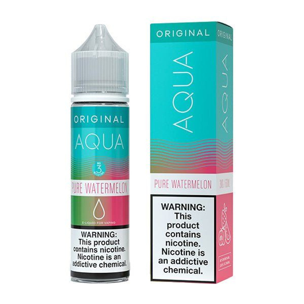 Aqua Salt Series E-Liquid | 30mL | (Salt Nic) | Pure Watermelon with packaging