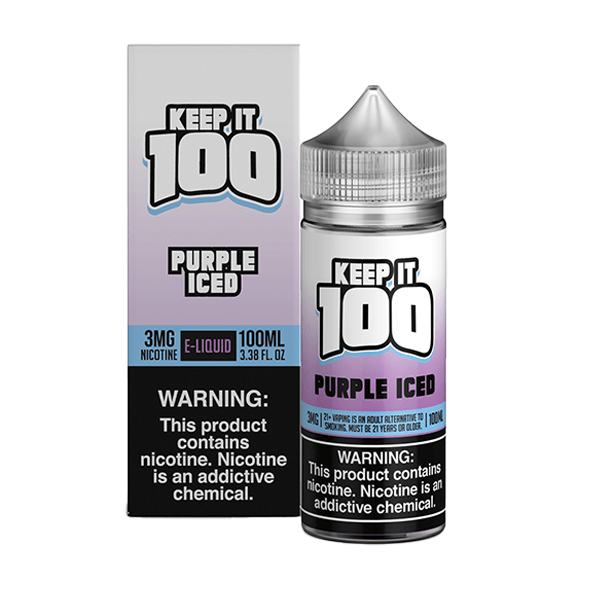 Keep It 100 TFN Series E-Liquid 0mg | 100mL (Freebase) | Purple Iced with Packaging