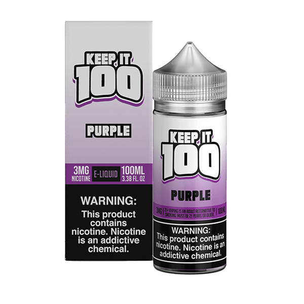 Keep It 100 TFN Series E-Liquid 0mg | 100mL (Freebase) | Purple with Packaging