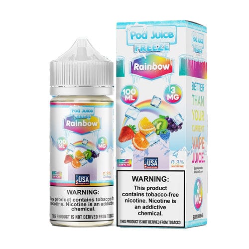 Pod Juice Series E-Liquid | 100mL | 3mg | (Freebase) | Rainbow with Packaging