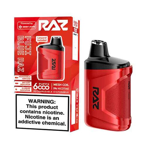 RAZ CA6000 Disposable | 6000 Puffs | 10mL | 50mg | MOQ 10pc | Fuji Blue Raz with PAckaging