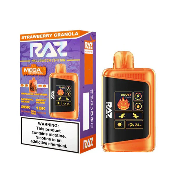 RAZ DC25000 Disposable | 25000 Puffs | 16mL | 50mg | MOQ 5 | Strawberry Granola with Packaging