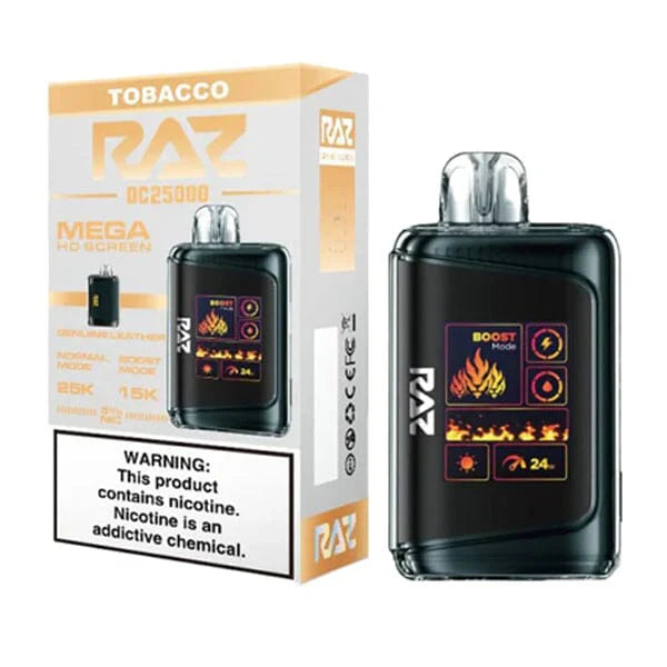 RAZ DC25000 Disposable | 25000 Puffs | 16mL | 50mg | MOQ 5 | Tobacco with Packaging