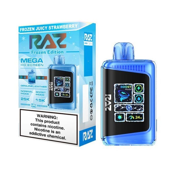 RAZ DC25000 Disposable | 25000 Puffs | 16mL | 50mg | MOQ 5 | Frozen Juicy Strawberry with Packaging