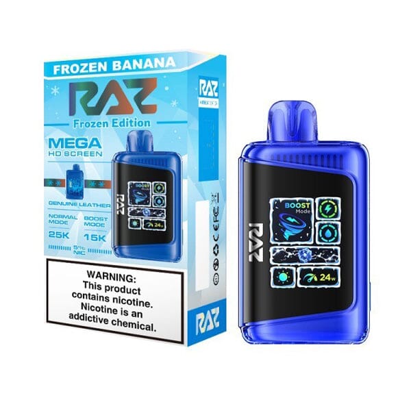 RAZ DC25000 Disposable | 25000 Puffs | 16mL | 50mg | MOQ 5 | Frozen Banana with Packaging
