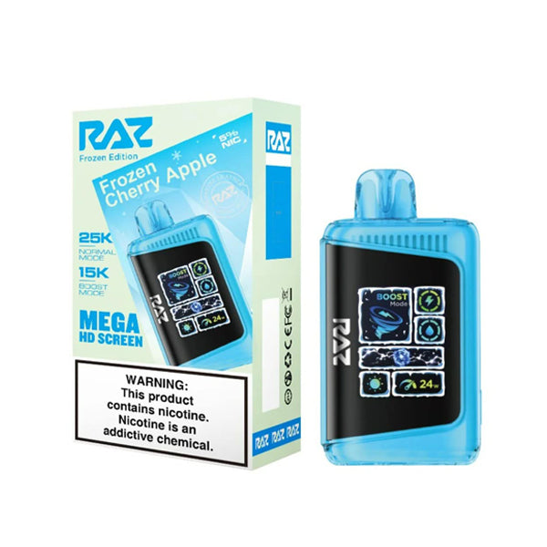 RAZ LTX Disposable | 25000 Puffs | 16mL | 50mg | MOQ 5 | Frozen cherry Apple with packaging