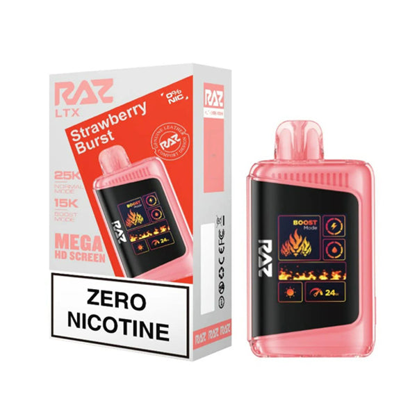 RAZ LTX 25K Disposable 16mL Zero • MOQ 5 | Strawberry Burst with Packaging