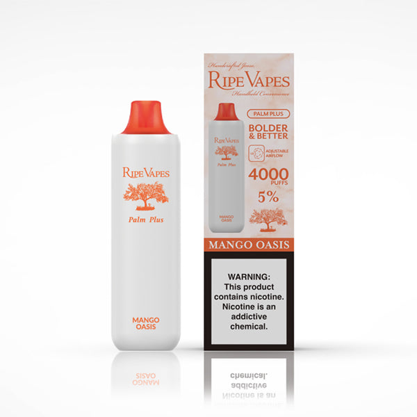 Ripe Vape Palm Plus (Dispo) | (4000Puff) | (9mL) | Mango Oasis with packaging