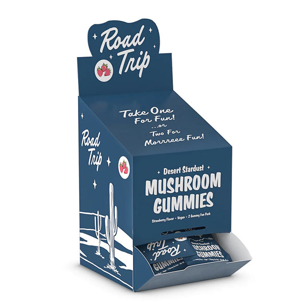 Road Trip (Shroom)(Gummies)(2ct Pouch) Desert Stardust 30pc Loaded Display | Strawberry with packaging