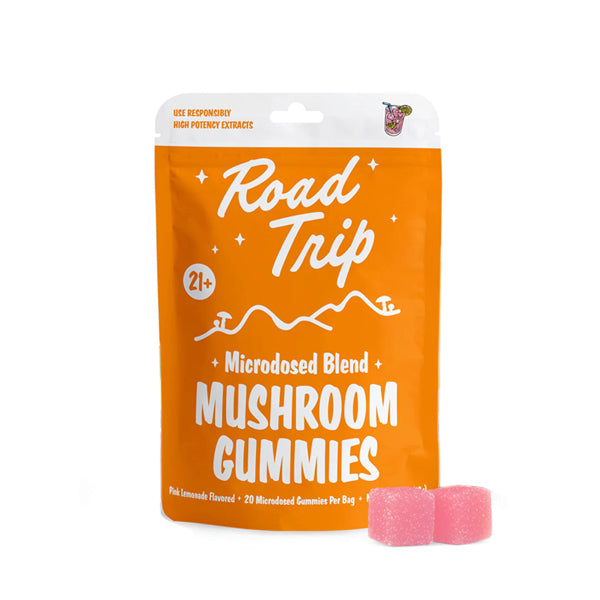 Road Trip Mushroom MICRODOSED Gummies 6ct Pouch | Pink Lemonade