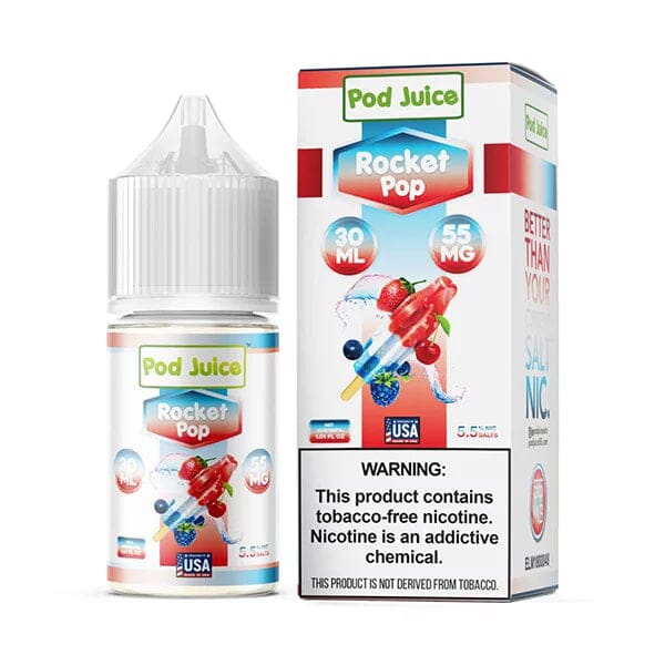 Pod Juice Salt TFN Series E-Liquid | 30mL | 55mg | (Salt Nic) | Rocket Pop with Packaging