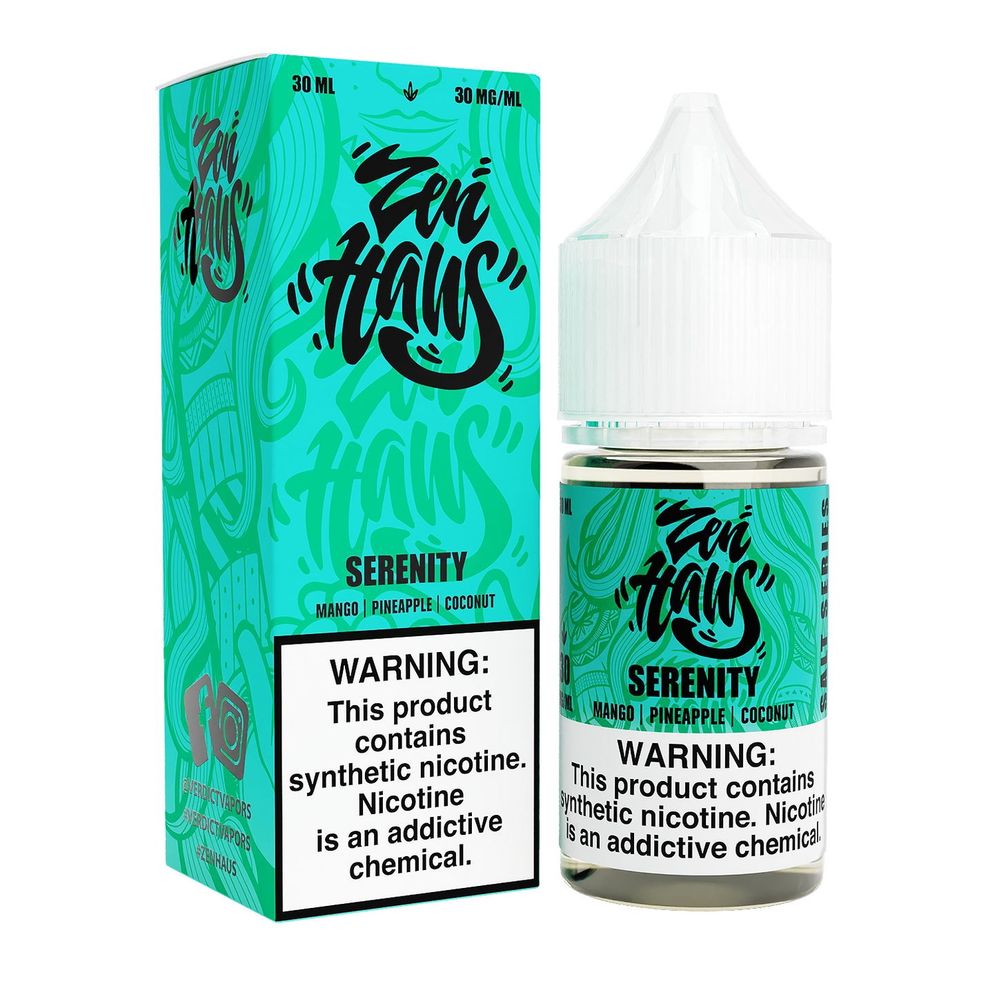 Zen Haus Salt Series E-Liquid | 30mL | (Salt Nic) | Serenity with packaging